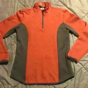 Nike Golf Orange Fitted Therma-Fit Quarter‎ Zip Size Small